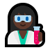 👩🏿‍🔬 woman scientist: dark skin tone display on Windows